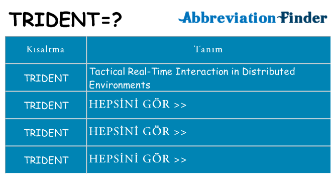 trident ne anlama geliyor