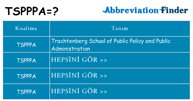 tspppa ne anlama geliyor