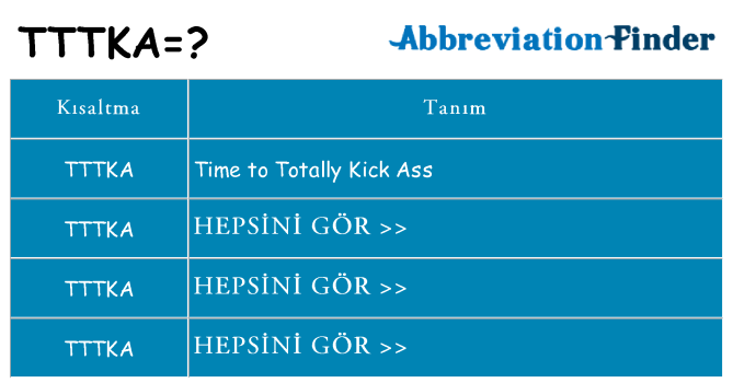 tttka ne anlama geliyor