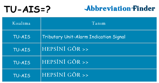tu-ais ne anlama geliyor