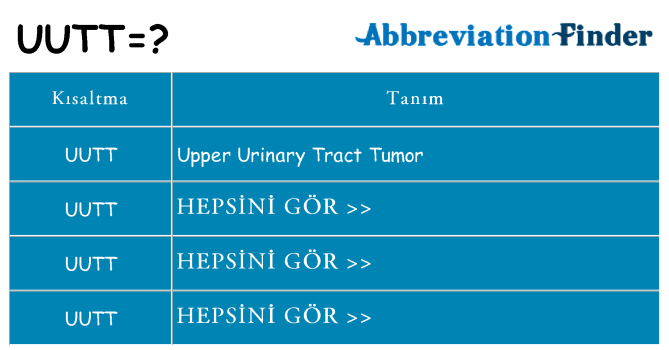 uutt ne anlama geliyor