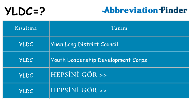yldc ne anlama geliyor