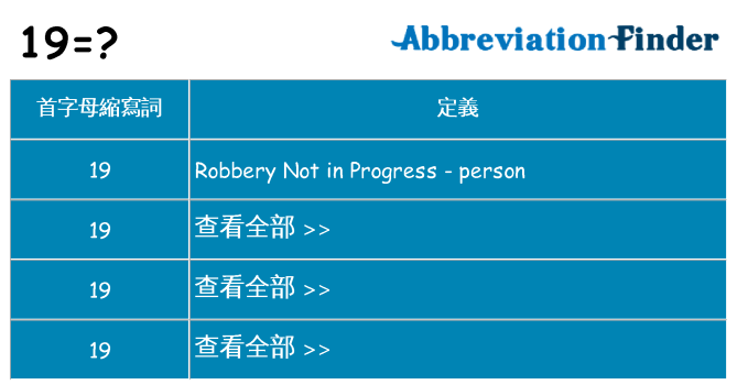 19 代表什麼