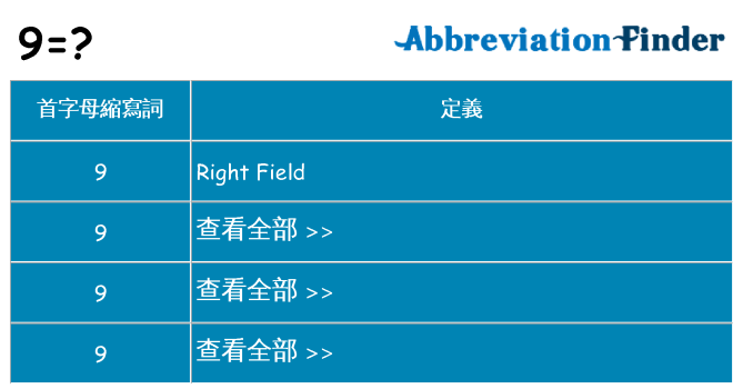 9 代表什麼