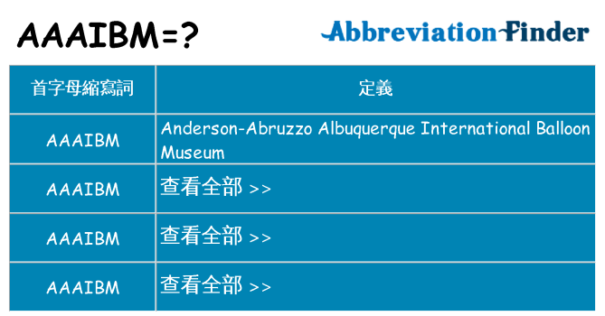 aaaibm 代表什麼