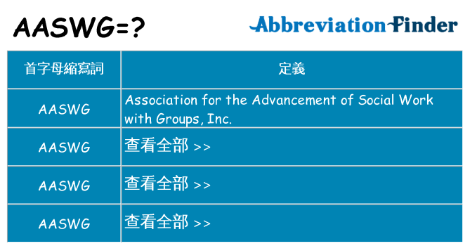 aaswg 代表什麼