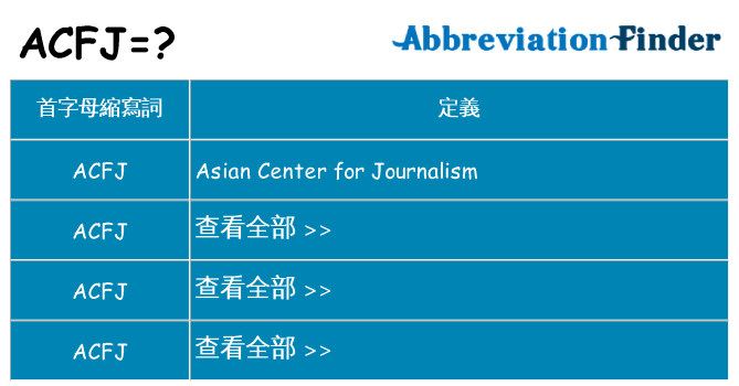 acfj 代表什麼