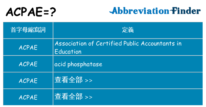 acpae 代表什麼