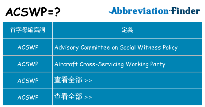 acswp 代表什麼