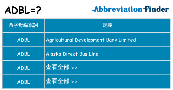 adbl 代表什麼