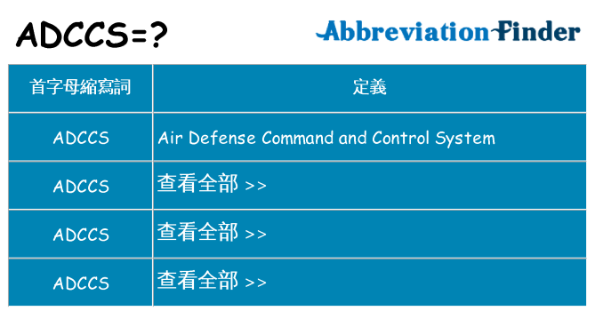adccs 代表什麼