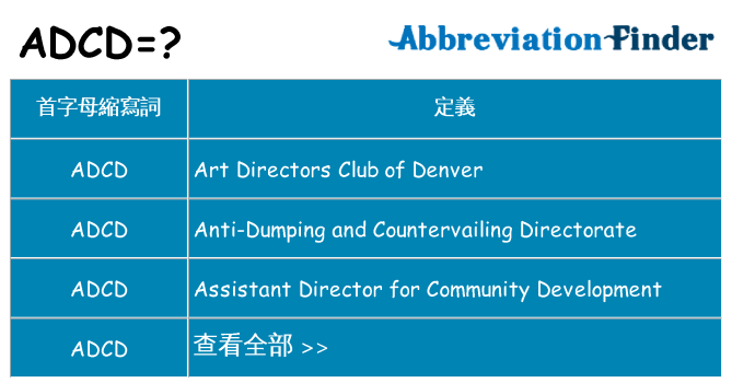 adcd 代表什麼
