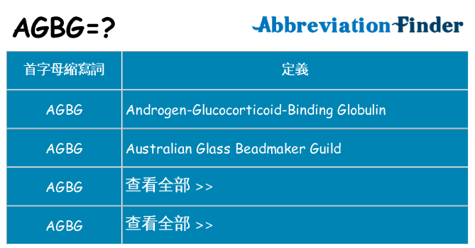 agbg 代表什麼