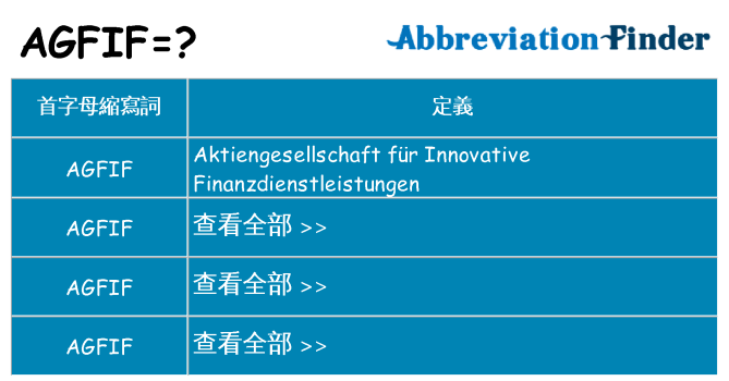 agfif 代表什麼