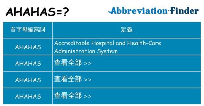 ahahas 代表什麼