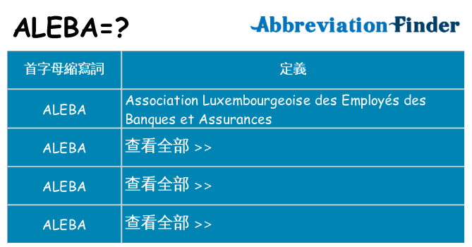 aleba 代表什麼