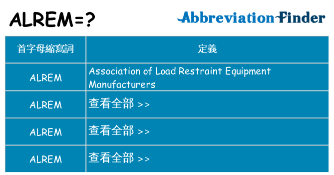 alrem 代表什麼