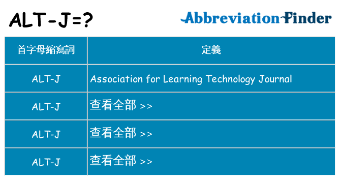 alt-j 代表什麼