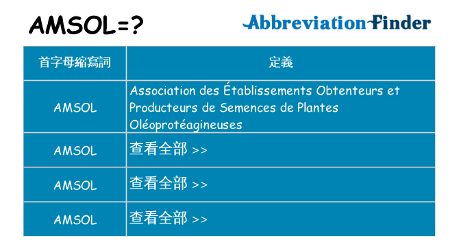 amsol 代表什麼