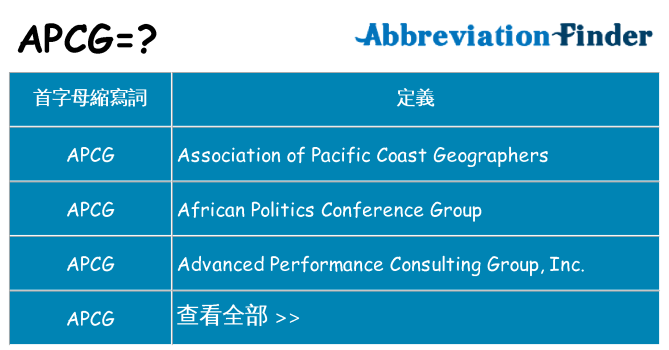 apcg 代表什麼