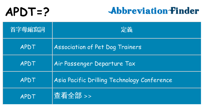 apdt 代表什麼