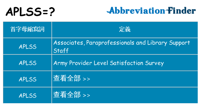 aplss 代表什麼