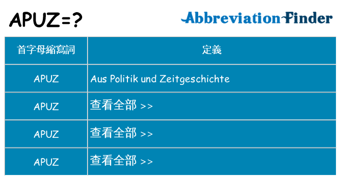 apuz 代表什麼