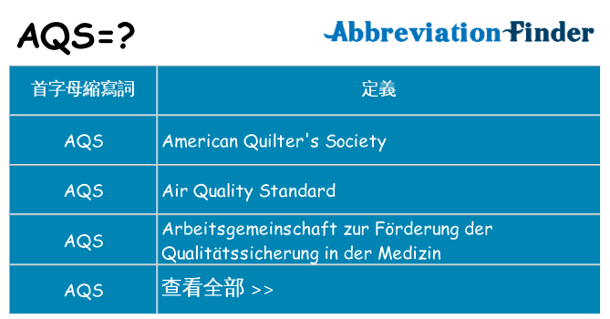 aqs 代表什麼