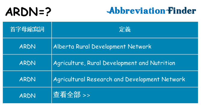 ardn 代表什麼