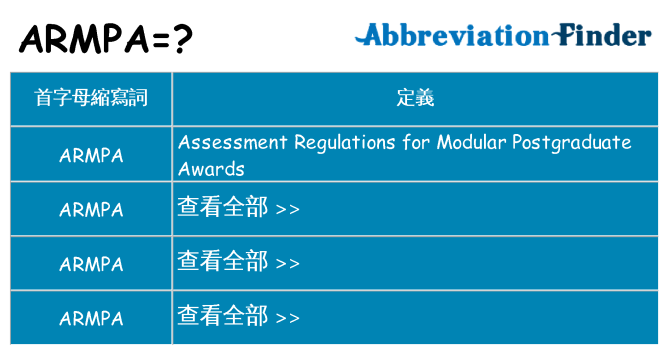 armpa 代表什麼