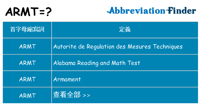 armt 代表什麼