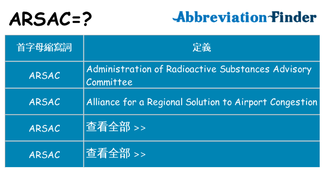 arsac 代表什麼