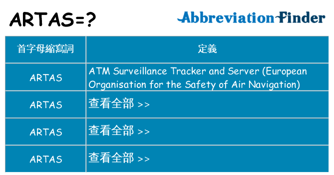 artas 代表什麼