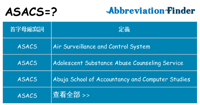 asacs 代表什麼