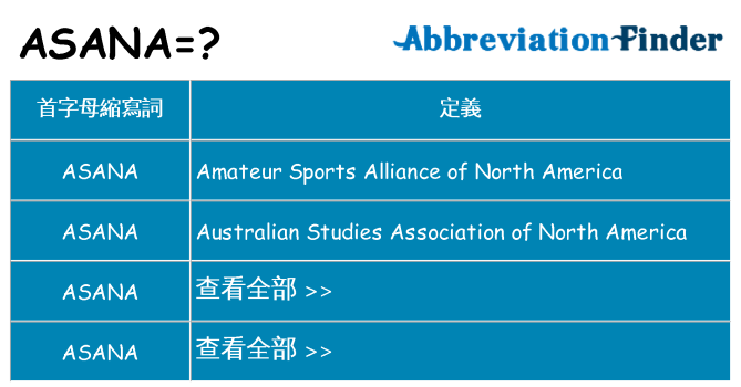 asana 代表什麼
