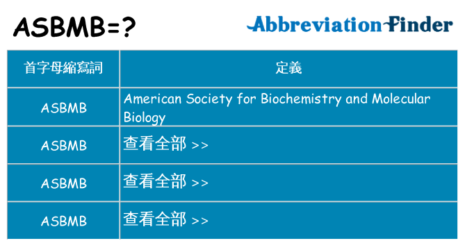 asbmb 代表什麼