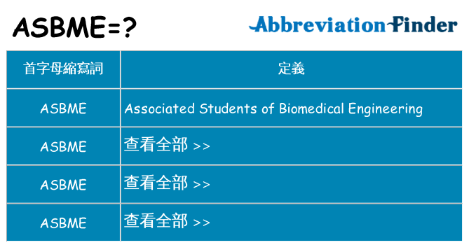 asbme 代表什麼