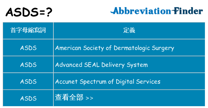 asds 代表什麼