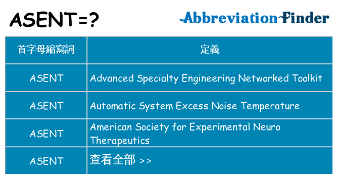 asent 代表什麼