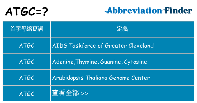 atgc 代表什麼