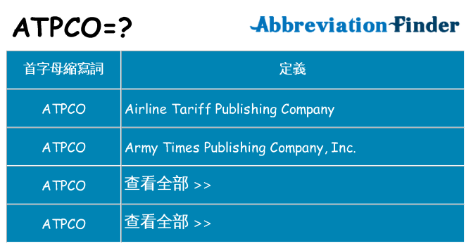 atpco 代表什麼