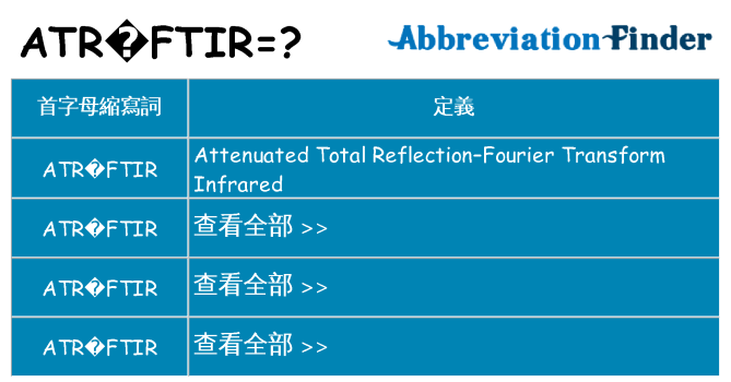 atr-ftir 代表什麼