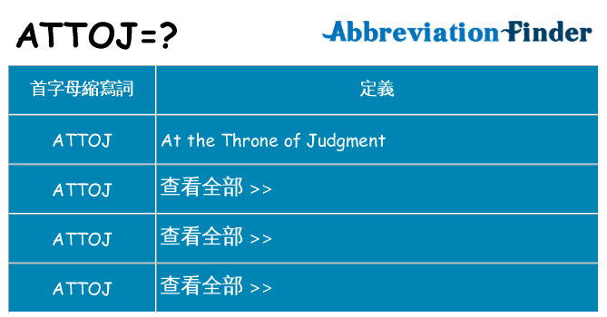 attoj 代表什麼