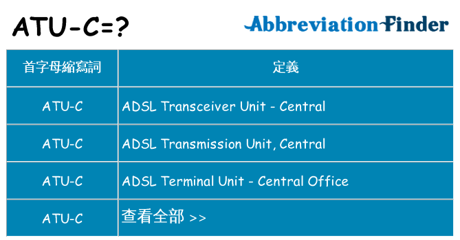 atu-c 代表什麼