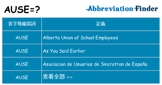 ause 代表什麼