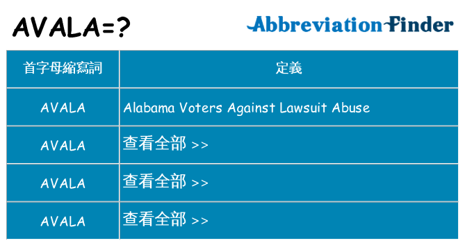 avala 代表什麼