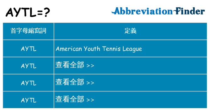 aytl 代表什麼