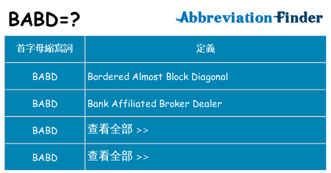 babd 代表什麼
