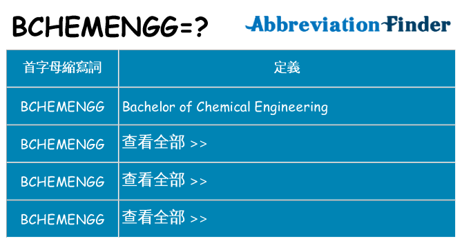 bchemengg 代表什麼