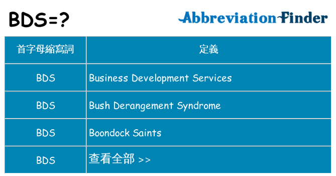 bds 代表什麼